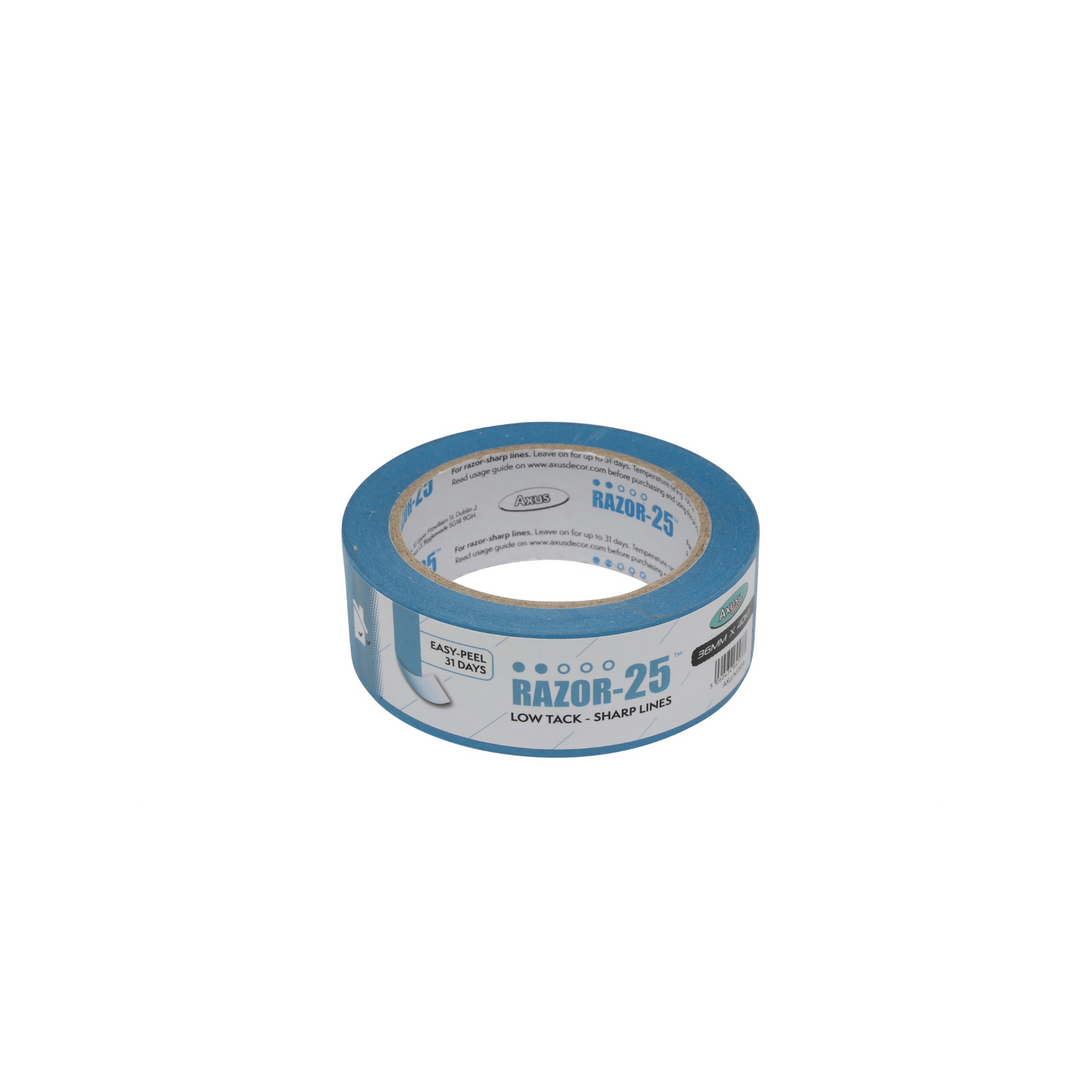 Axus Decor - Razor-25 Low Tack Tape (36mm x 40m) - Painters Tape Dynamite Hardware