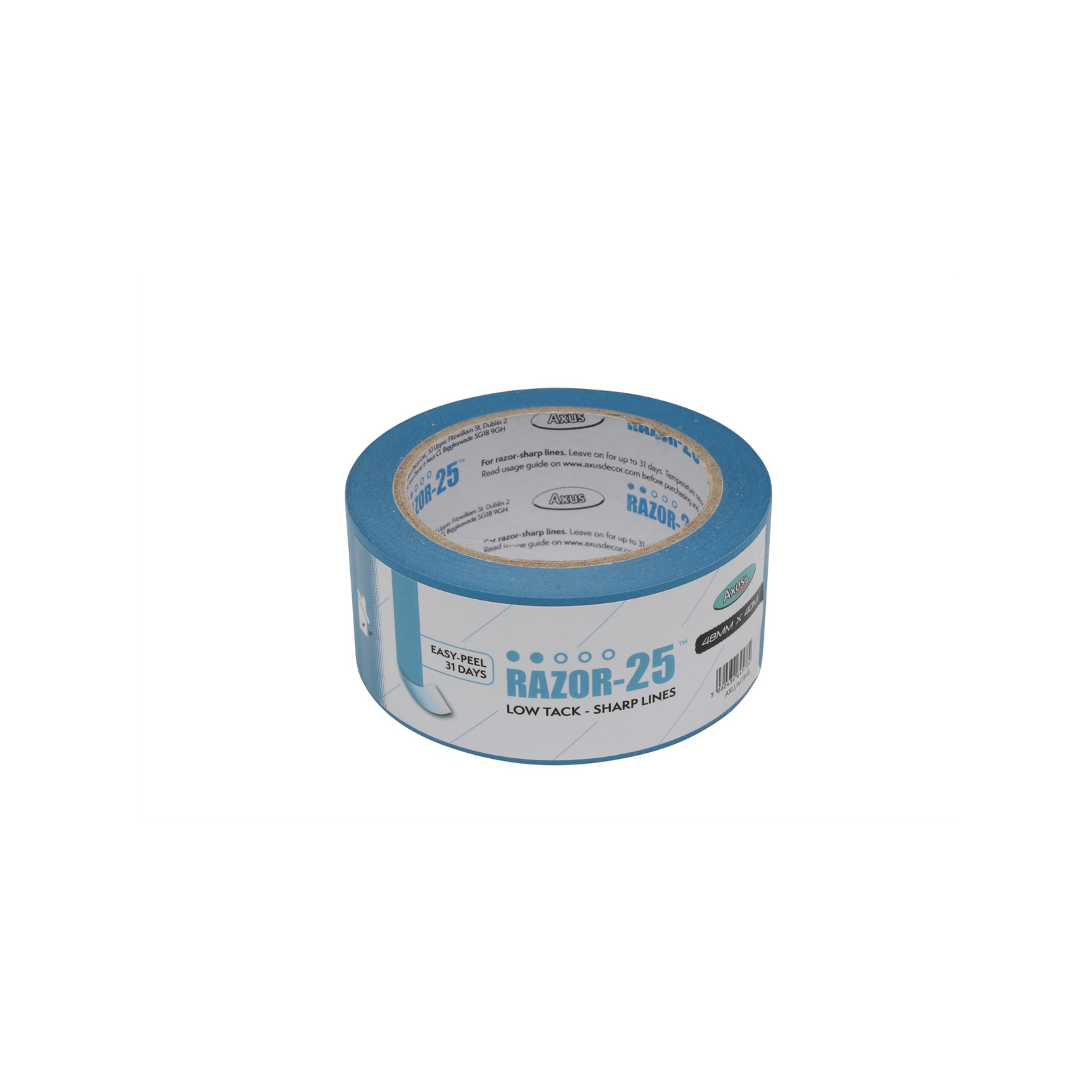 Axus Decor - Razor-25 Low Tack Tape (48mm x 40m) - Painters Tape Dynamite Hardware