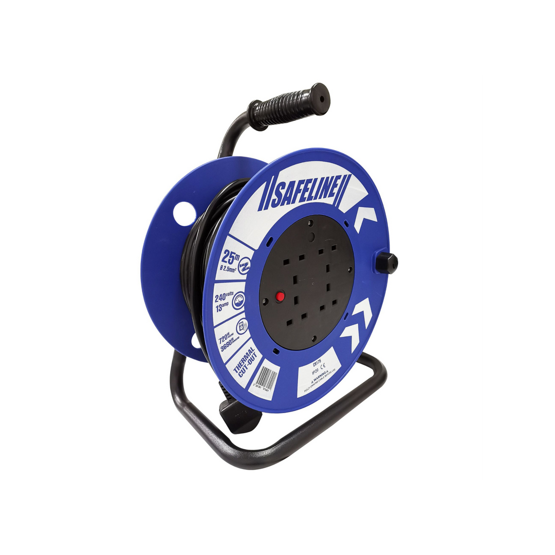 25MT X 240V 13A 2.5SQ BLUE CABLE REEL - Dynamite Hardware