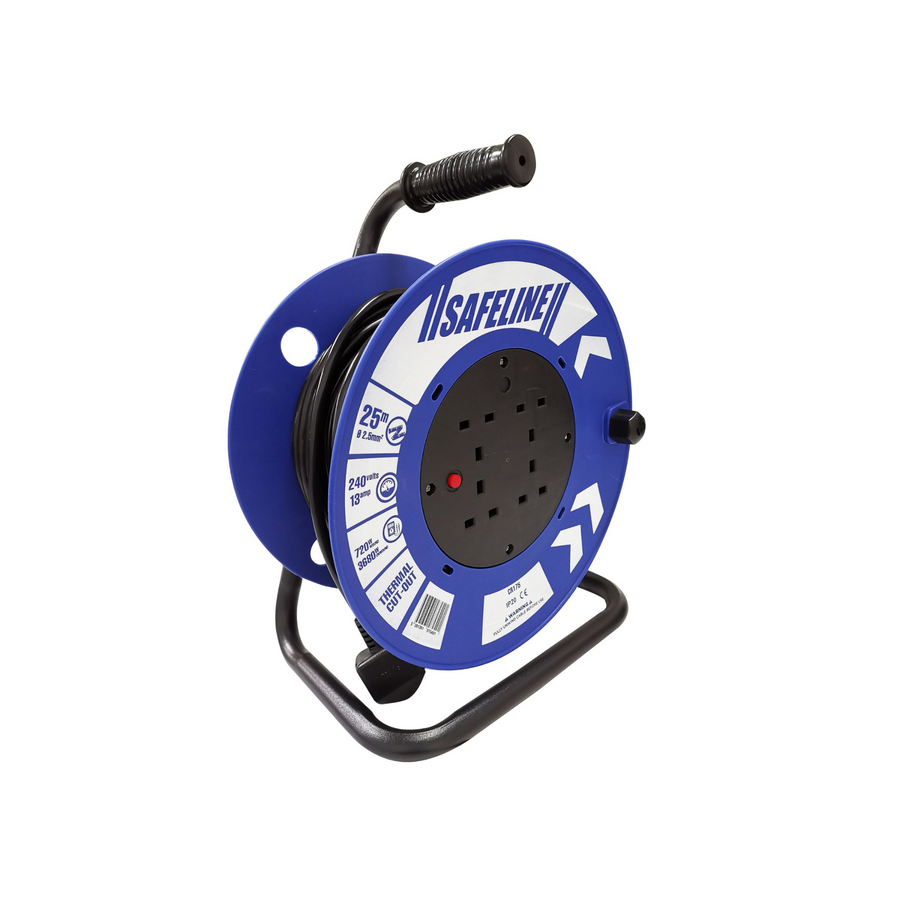 25MT X 240V 13A 2.5SQ BLUE CABLE REEL - Dynamite Hardware