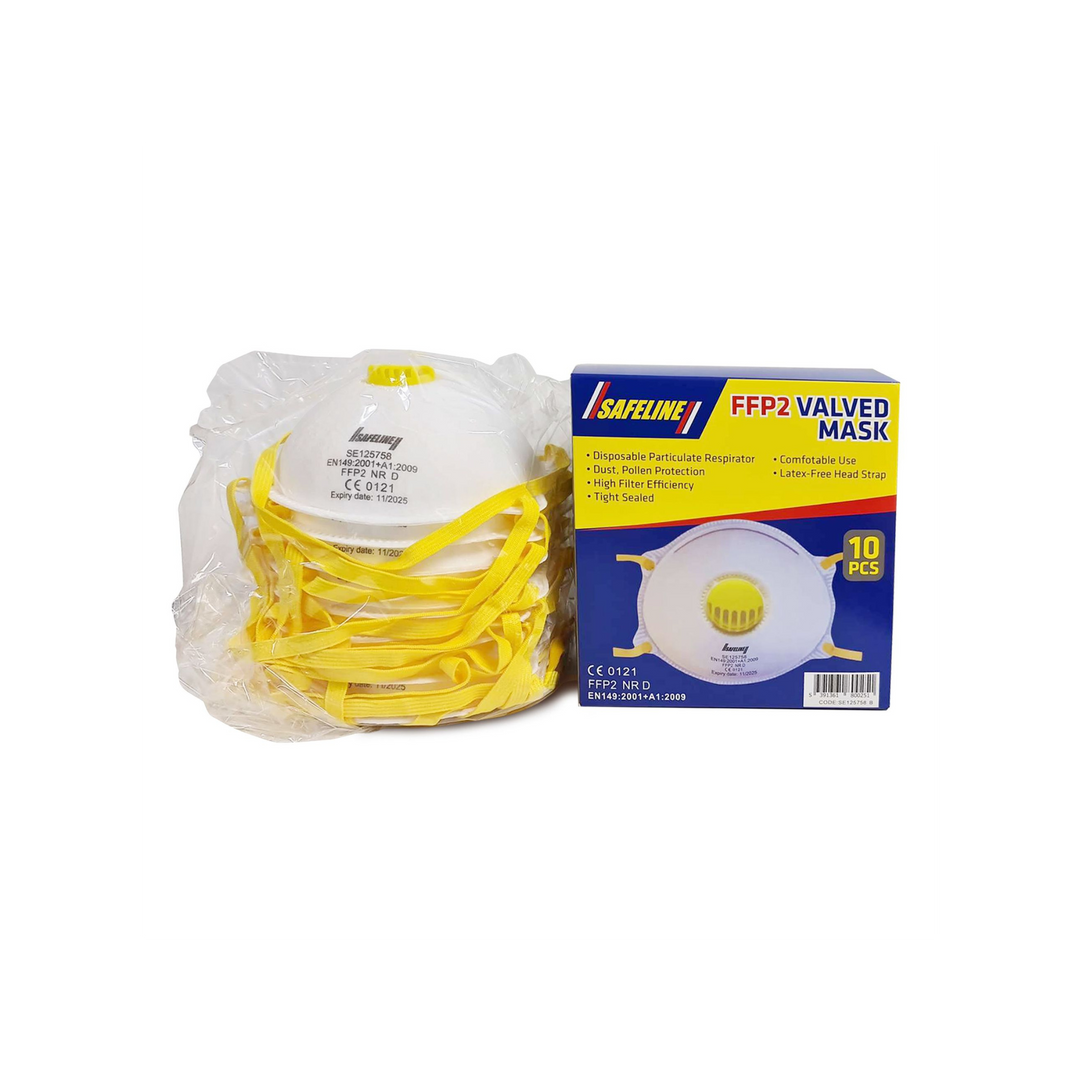 FFP2 -10 PCS MOULDED VALVED DUST MASKS - Dynamite Hardware