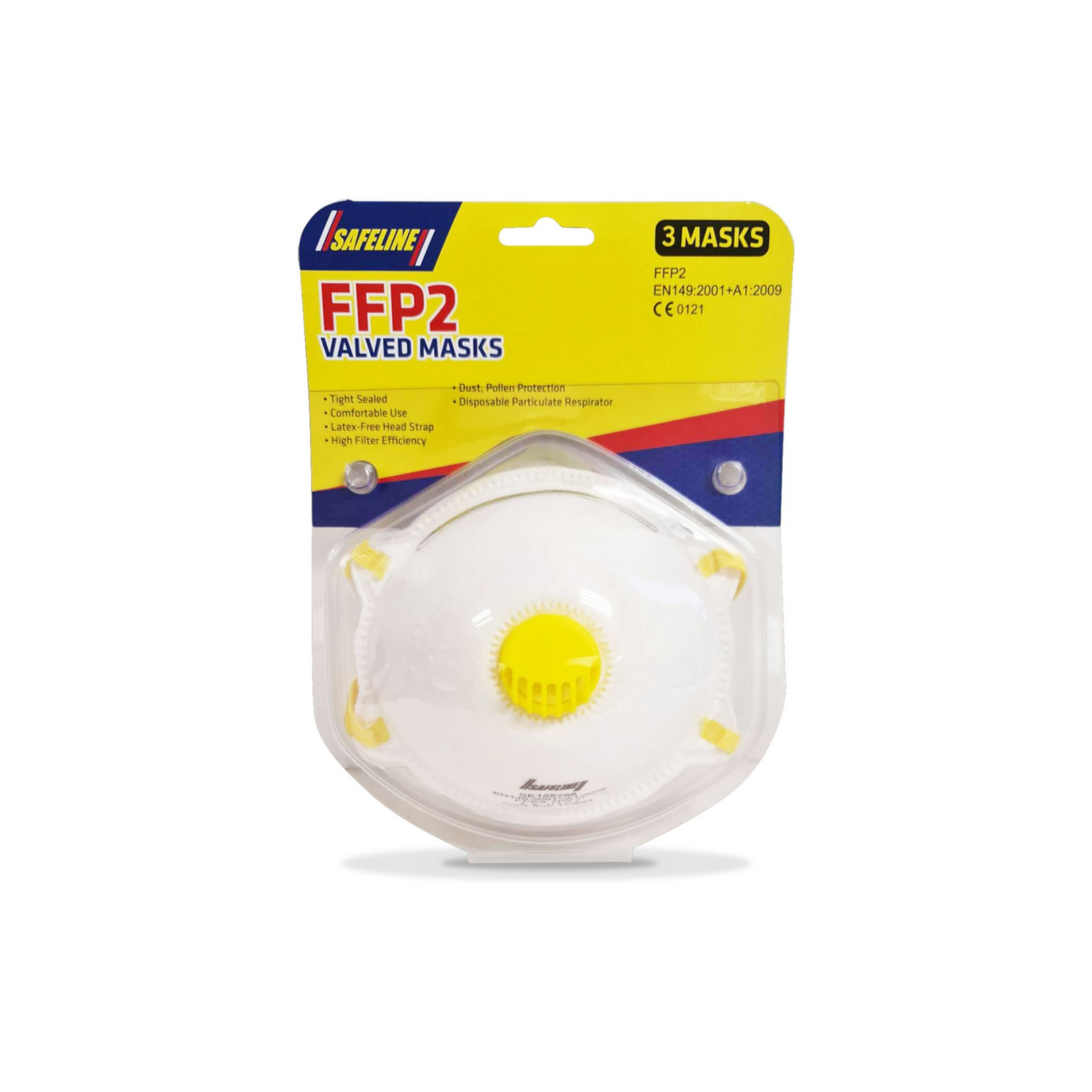 FFP2 - 3 PCS MOULDED VALVED DUST MASKS - Dynamite Hardware