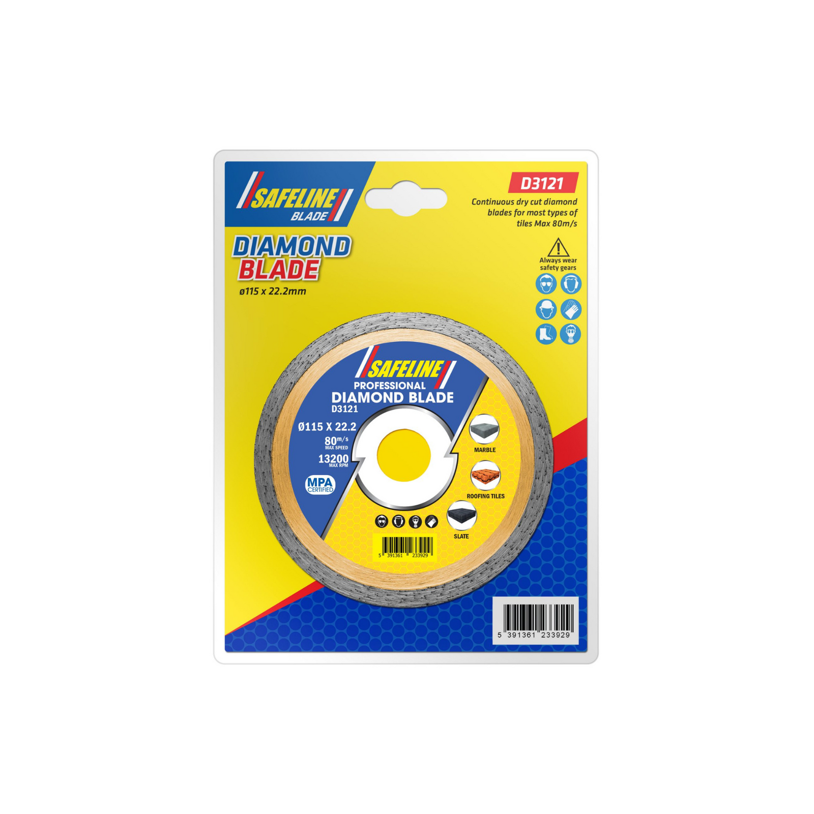 115MM CONTINUOUS DIAMOND BLADES CUT TILES - Diamond Blade Dynamite Hardware