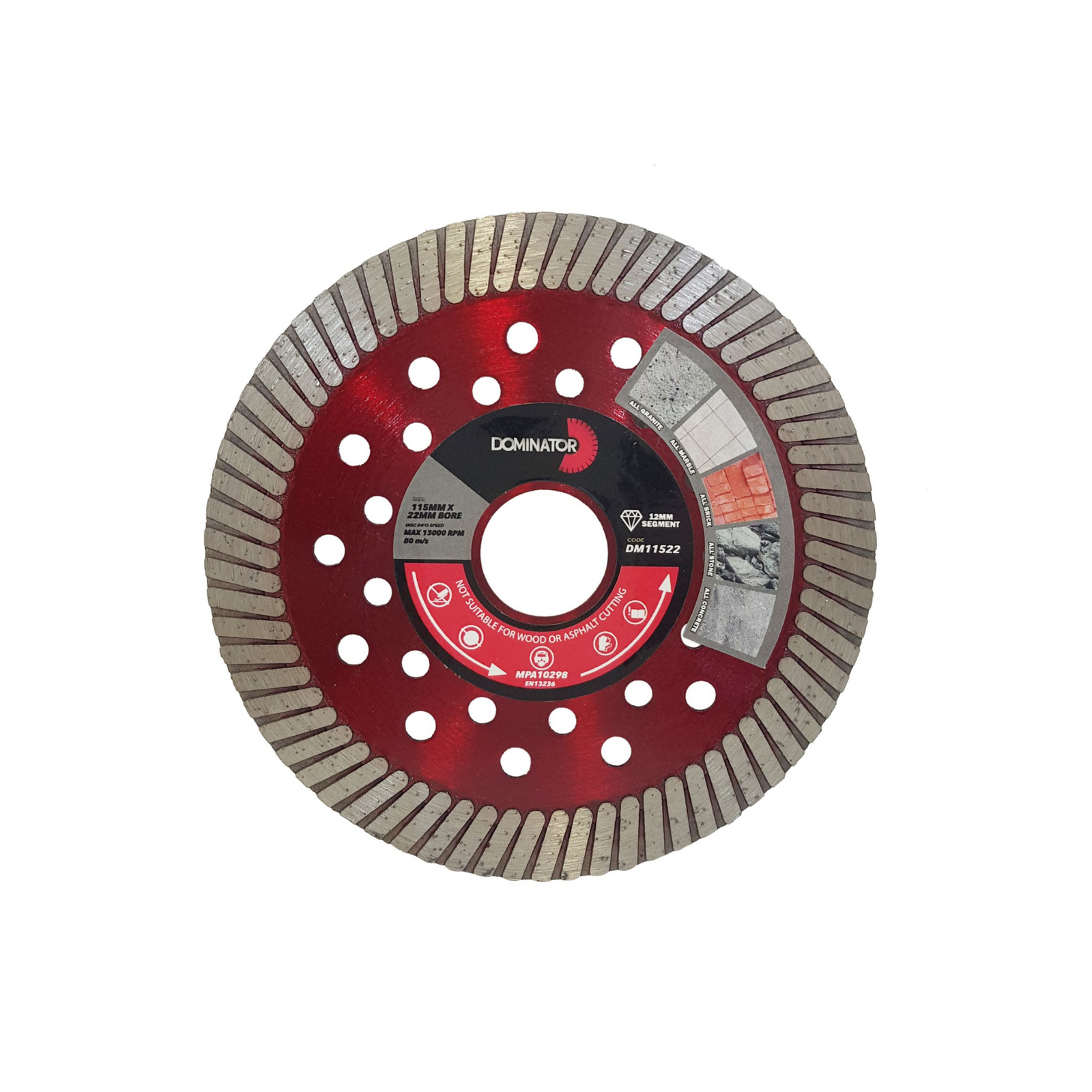 DOMINATOR DIAMOND BLADE 115MM X 22 MM BORE - Diamond Blade Dynamite Hardware