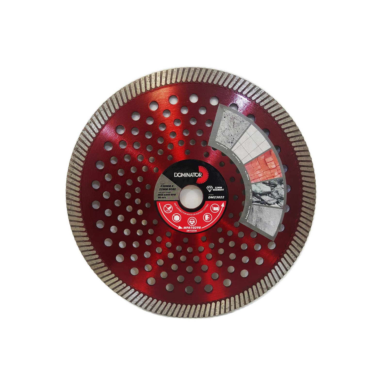DOMINATOR DIAMOND BLADE 230MM X 22 BORE - Diamond Blade Dynamite Hardware