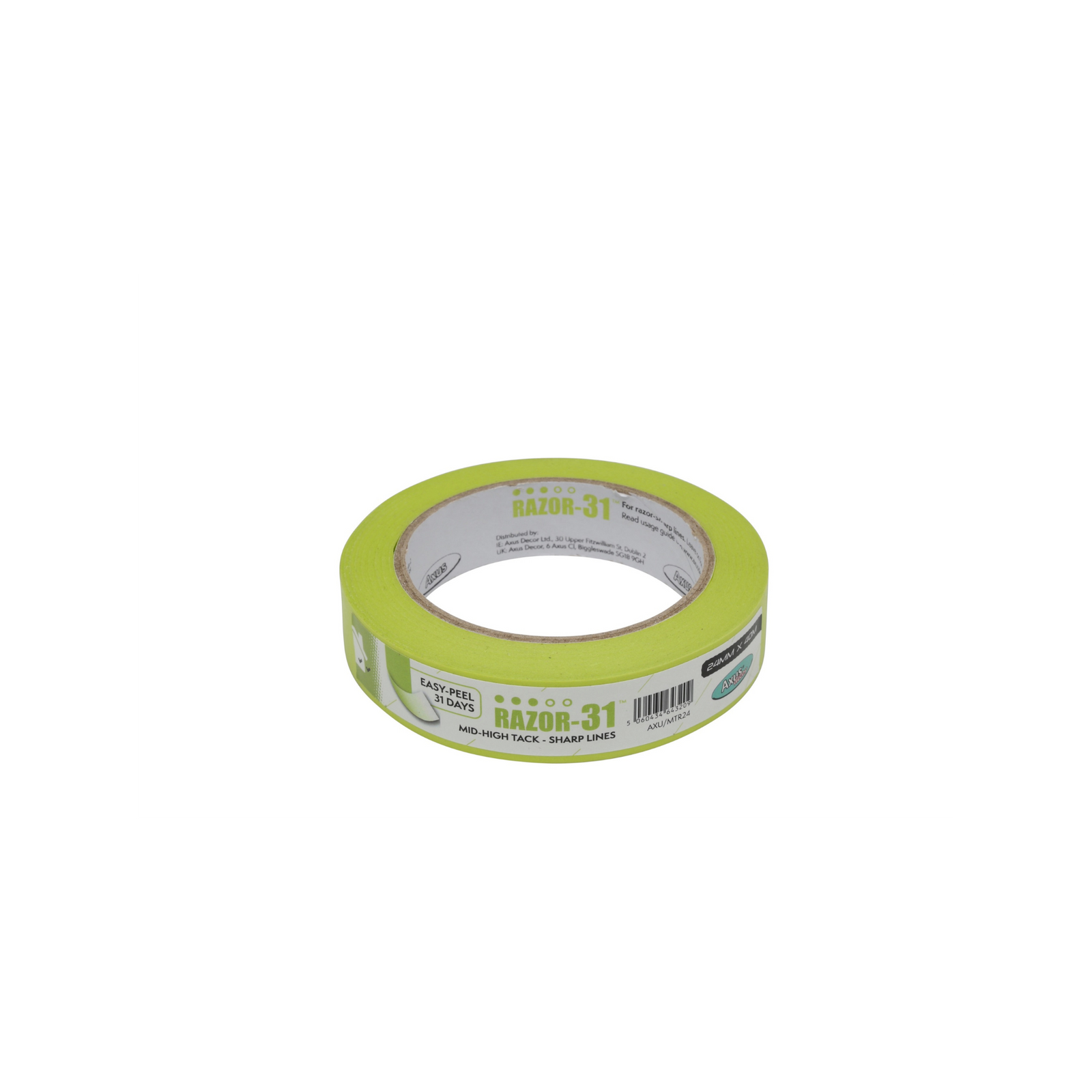 Axus Decor - Razor-31 Mid-High Tack Tape (24mm x 40m) - Painters Tape Dynamite Hardware