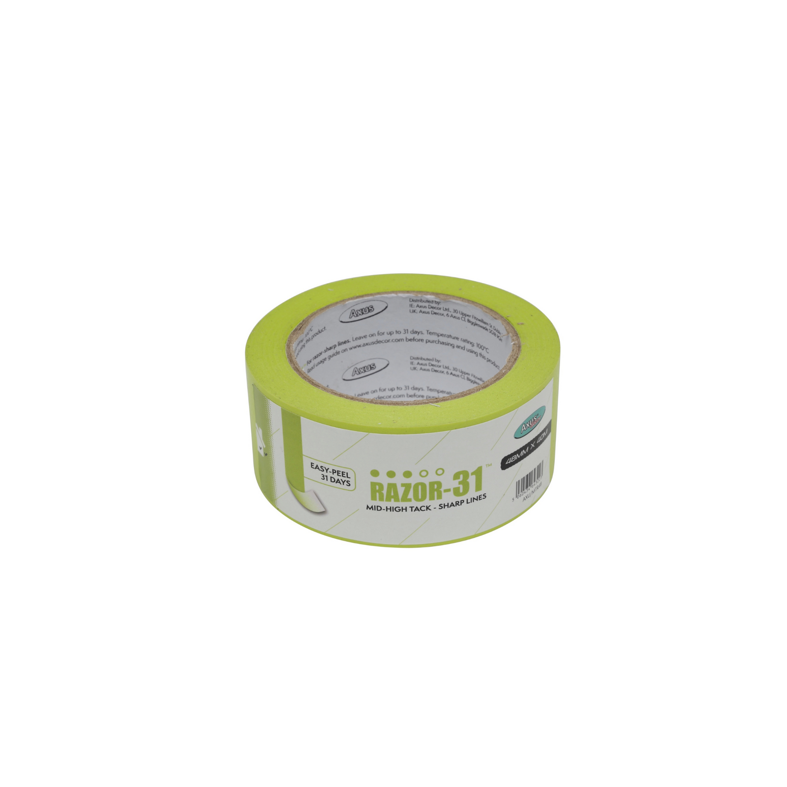 Axus Decor - Razor-31 Mid-High Tack Tape (48mm x 40m) - Painters Tape Dynamite Hardware