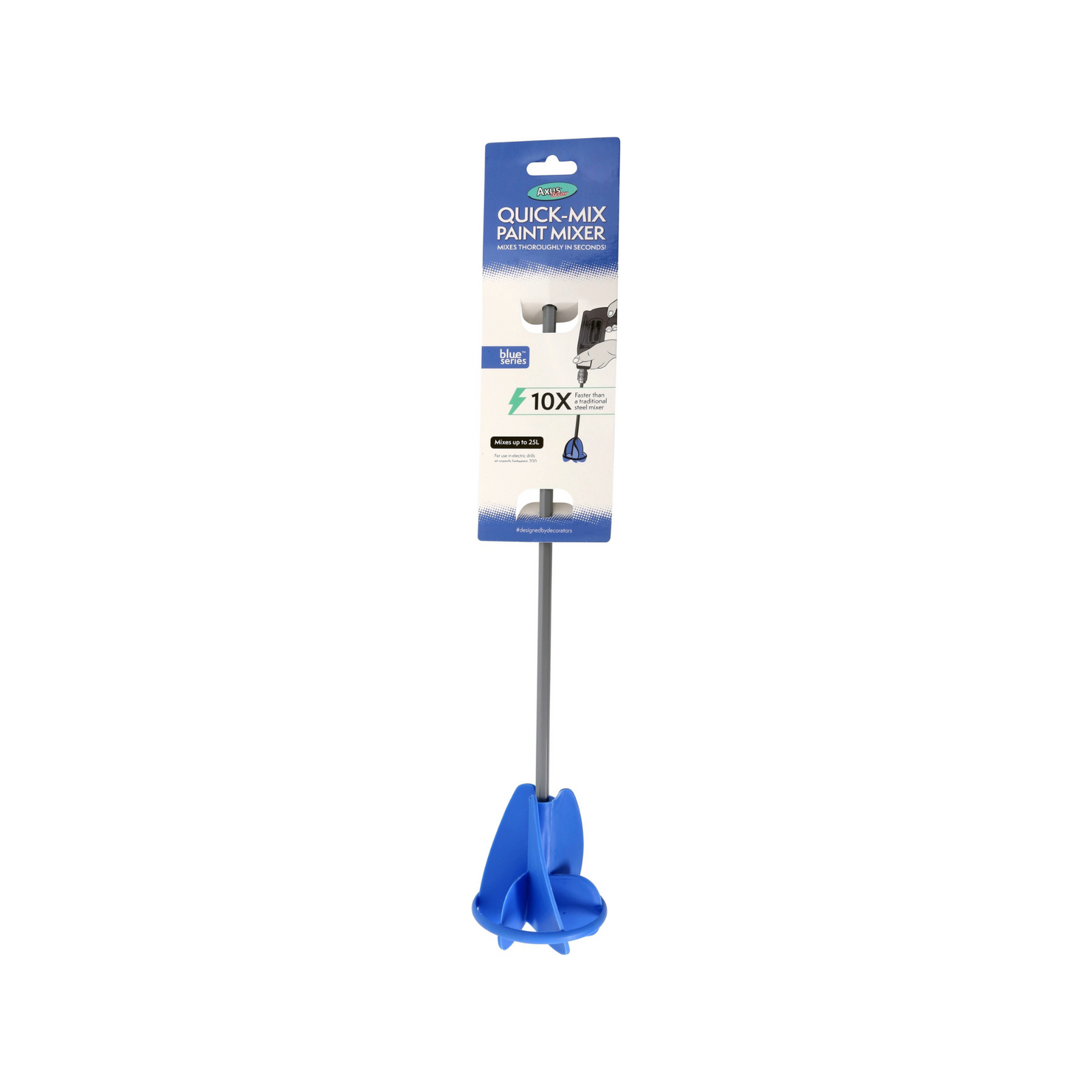 Axus Decor - Quick-Mix Paint Mixer, Blue Series (Mixes up to 25L) - paint accessories Dynamite Hardware