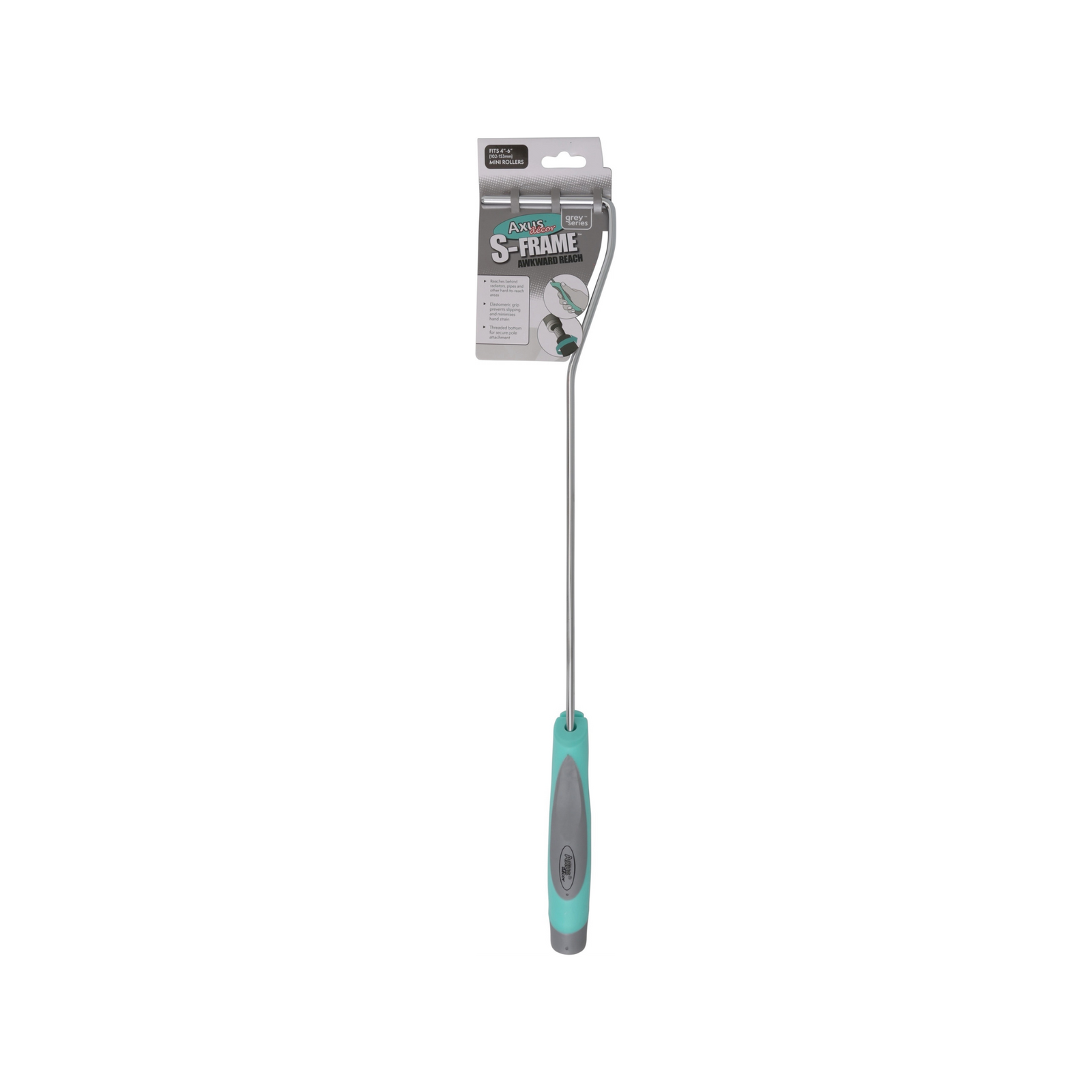 Axus Decor -S-Frame Awkward Reach, Grey Series (Holds rollers up to 6" / 125mm wide) - Roller Frames Dynamite Hardware