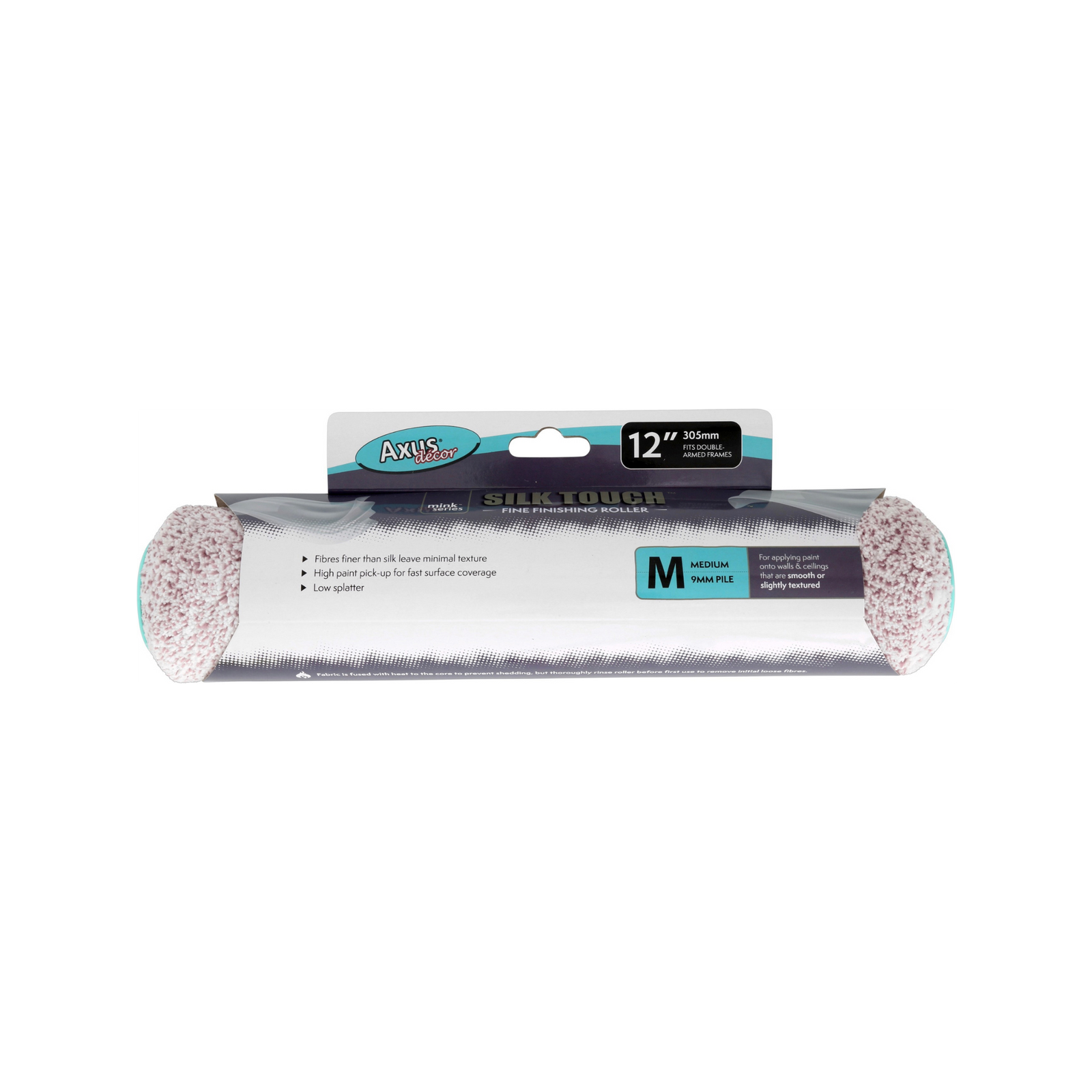 Axus Decor - Silk Touch Roller, Mink Series (12" x 44mm, 9mm Nap) - Paint Application By Roller Dynamite Hardware