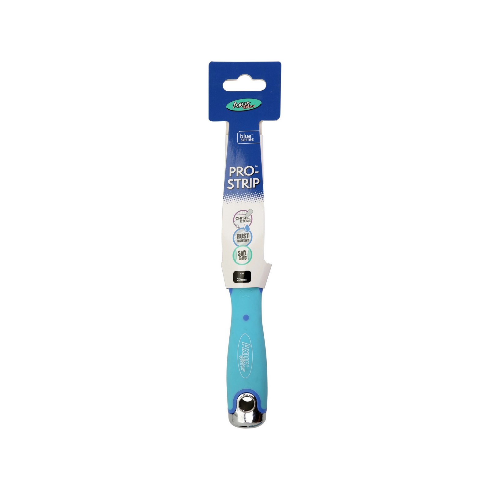 Axus Decor - Pro Strip Scraper, Blue Series (1" / 25mm) - Paint Barrier Sheet Dynamite Hardware