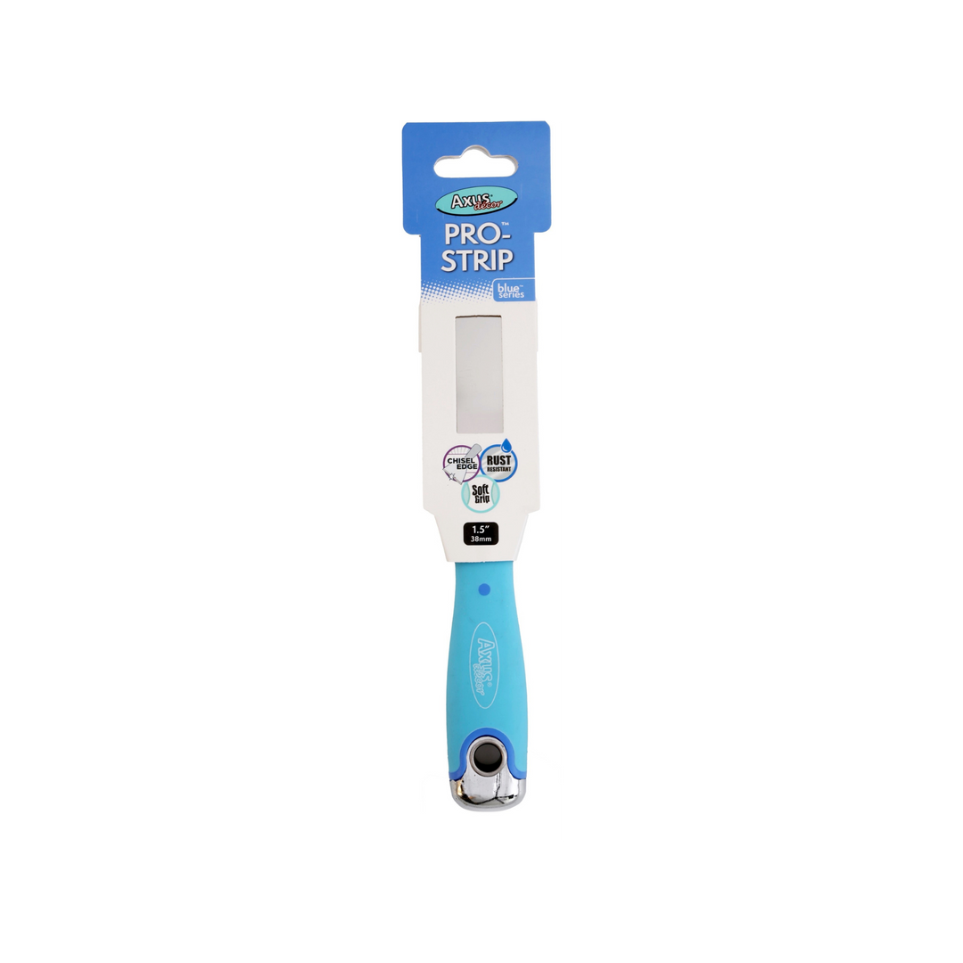 Axus Decor - Pro Strip Scraper, Blue Series (1.5" / 38mm) - Paint Barrier Sheet Dynamite Hardware