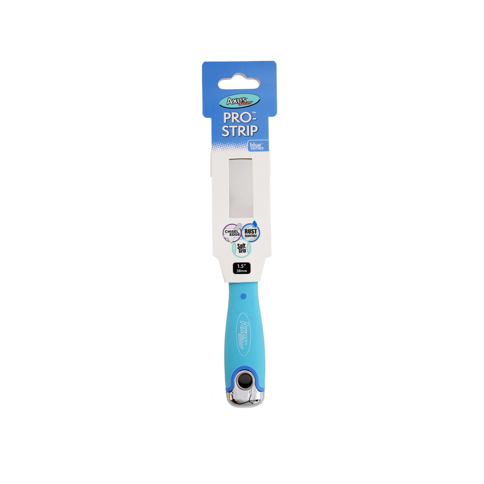 Axus Decor - Pro Strip Scraper, Blue Series (1.5" / 38mm) - Paint Barrier Sheet Dynamite Hardware