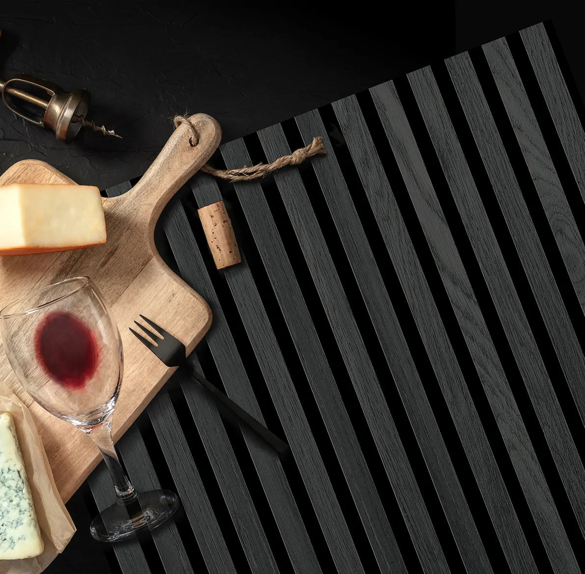 Acoustic Wall Panel Black Oak 22 x 605 x 2440 mm - Dynamite Hardware