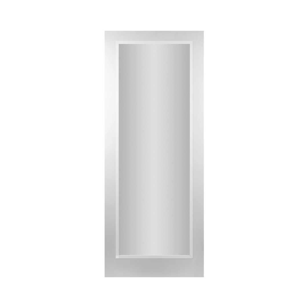 SEADEC Cheshire White 1 Panel Shaker Glass Frosted 30mm Clear Glass Border Pre-Glazed Frosted (42MM) - DOOR Dynamite Hardware