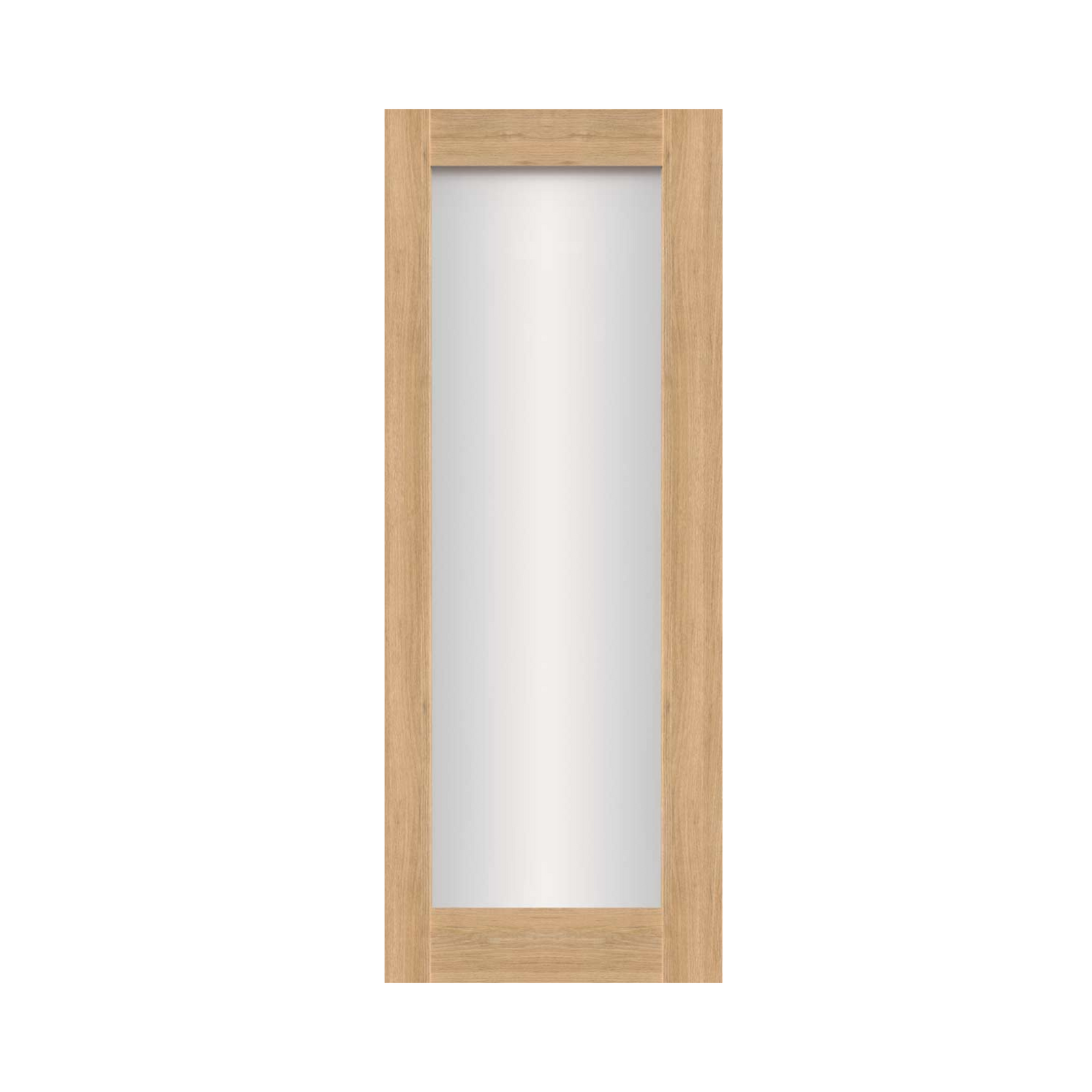 SEADEC Cheshire Natural Oak 1 Panel Shaker Frosted Glass Door (44MM) - DOOR Dynamite Hardware