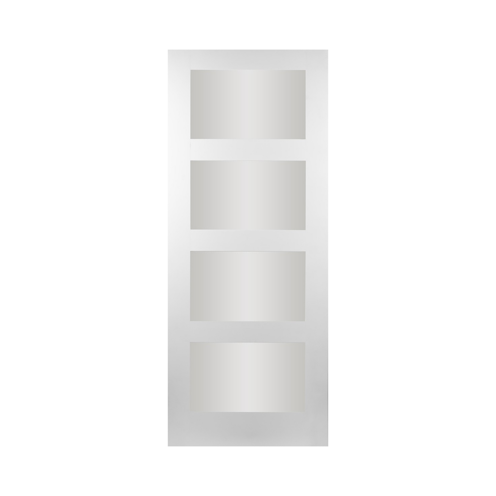 SEADEC Columbus White 4 Panel Glass Clear Glass White Primed (42MM) - DOOR Dynamite Hardware