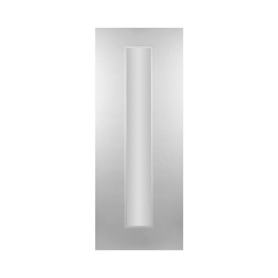 SEADEC Delaware Single Panel Clear Glass White Primed Design Glass (44MM) - DOOR Dynamite Hardware