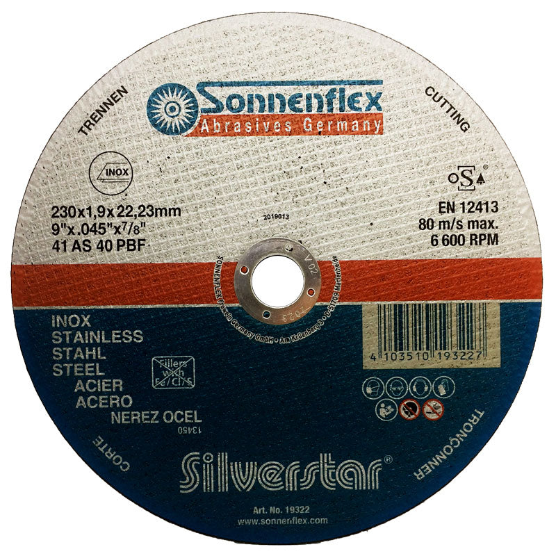 Abracs 9in Stainless Steel Cutting Disc (225mm) 1.9mm