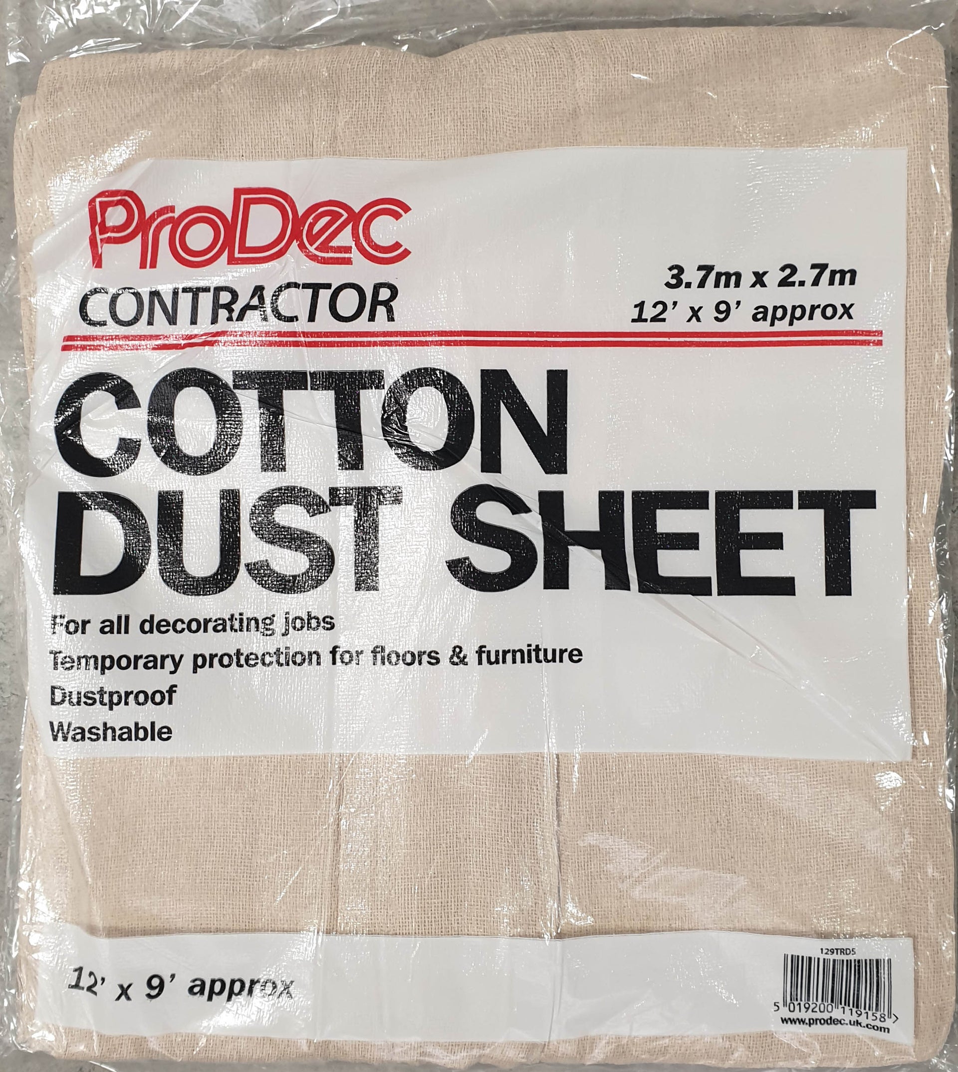 Prodec 12x9 Cloth Dustsheet (abc)