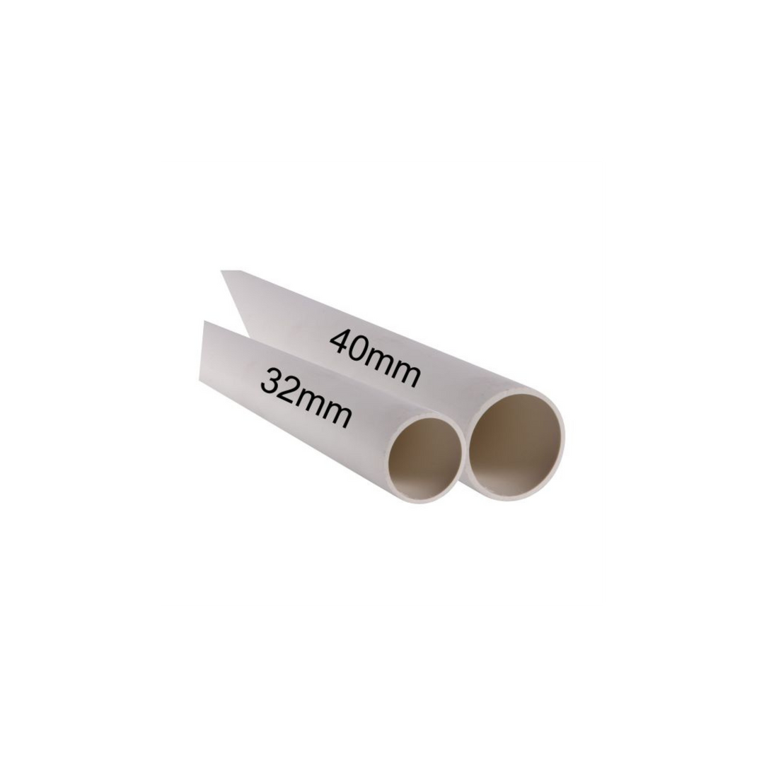 Easi Plumb - 1.5mtr x 32mm Length of White Waste Pipe - white waste pipe Dynamite Hardware