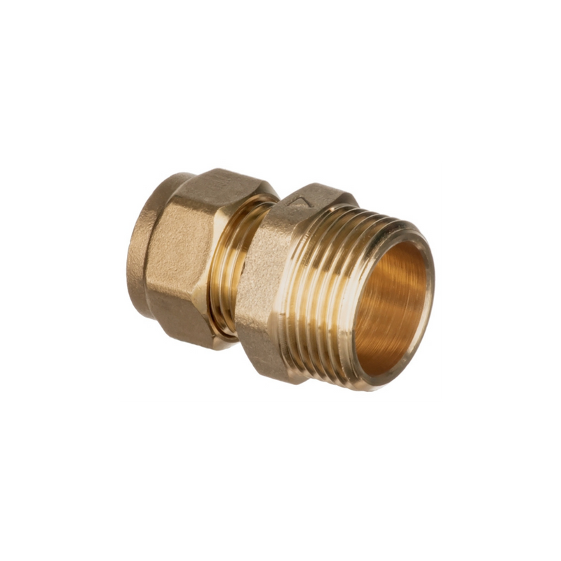 Easi Plumb - 3/4" x 1/2" Straight Red. Brass Compression Coupling
