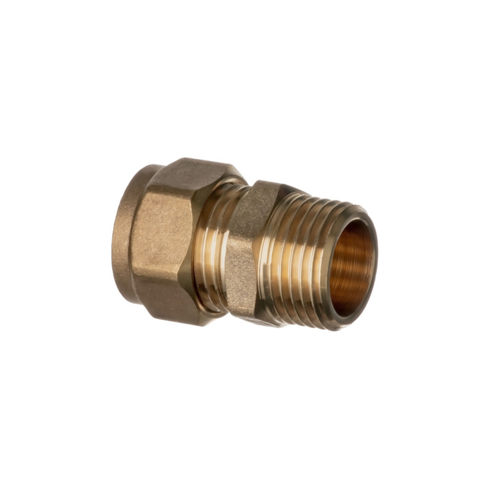 Easi Plumb - 1/2" M.I. Straight Brass Compression Coupling - Irish Brass Compression Fittings Dynamite Hardware