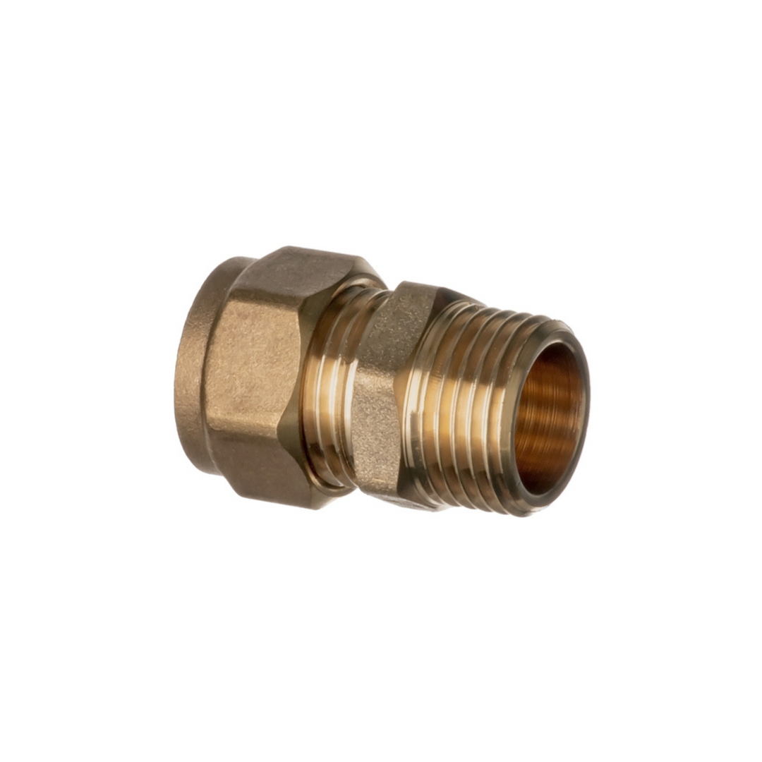 Easi Plumb - 3/4" M.I. Straight Brass Compression Coupling - Irish Brass Compression Fittings Dynamite Hardware