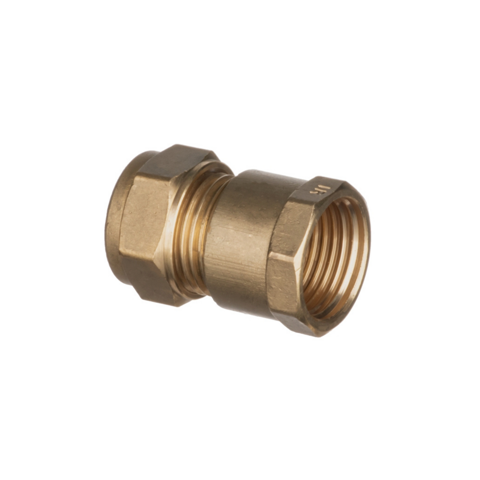 Easi Plumb - 1/2" F.I. Straight Brass Compression Coupling - Irish Brass Compression Fittings Dynamite Hardware