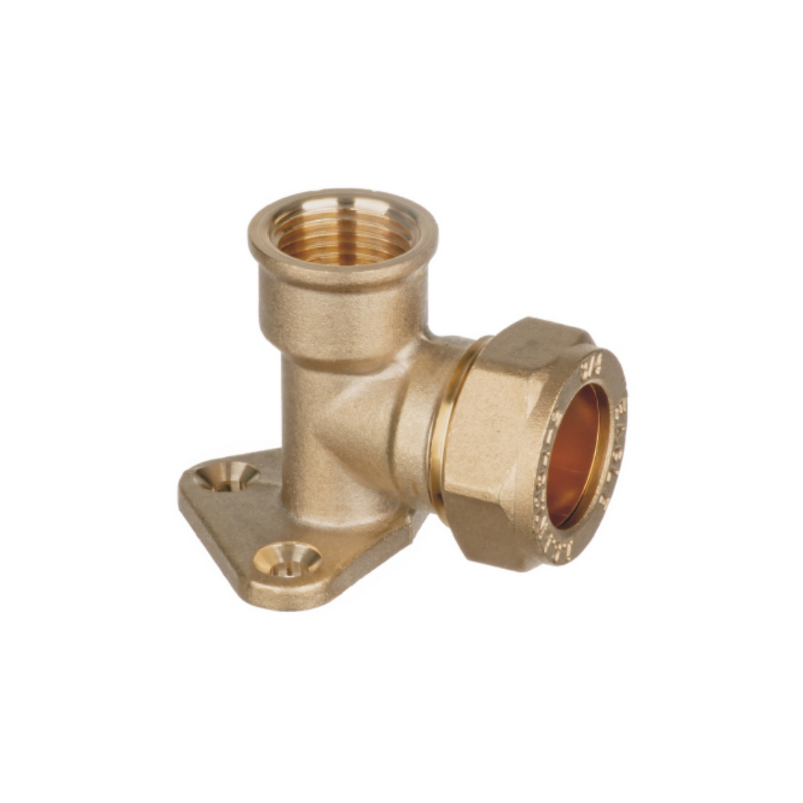 Easi Plumb - 1/2" x 1/2" F.I. Wall Plate Brass Compression Elbow - Hose Union Bibcocks & Accessories Dynamite Hardware