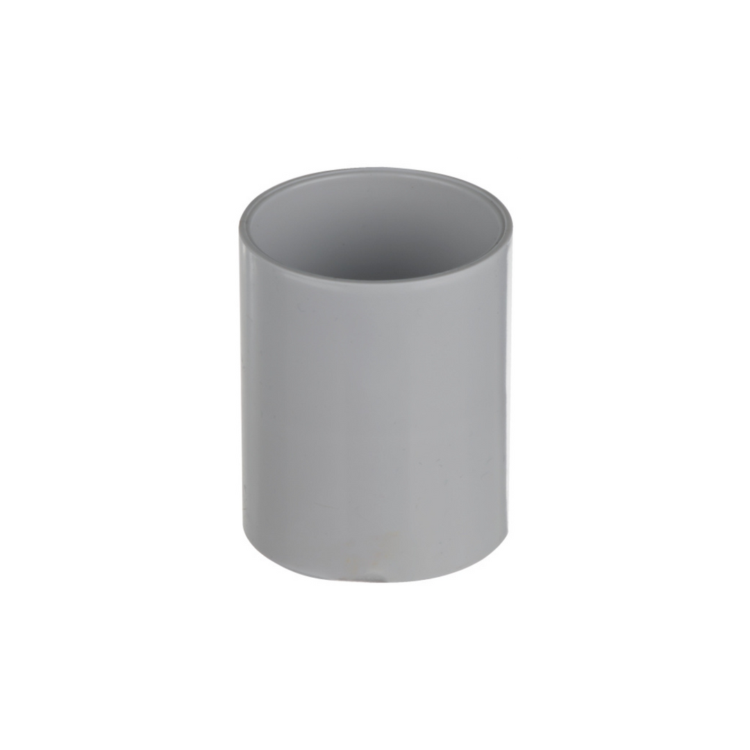 Easi Plumb - 40mm White Waste Straight Coupling - Solvent Weld Waste Pipe Fittings - White Dynamite Hardware