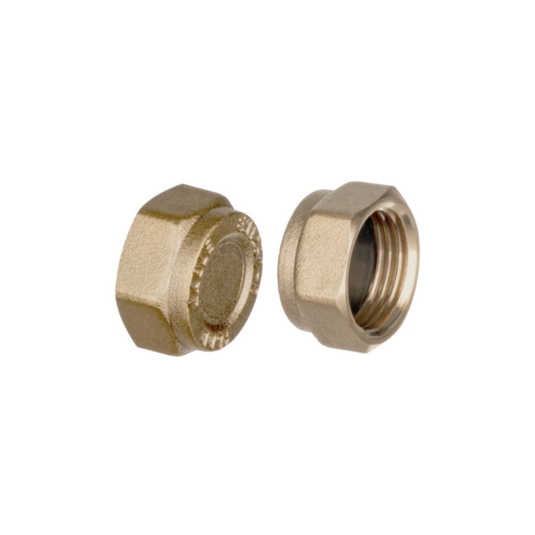 Easi Plumb - 3/4" Brass Compression Blanking Cap - Irish Brass Compression Fittings Dynamite Hardware
