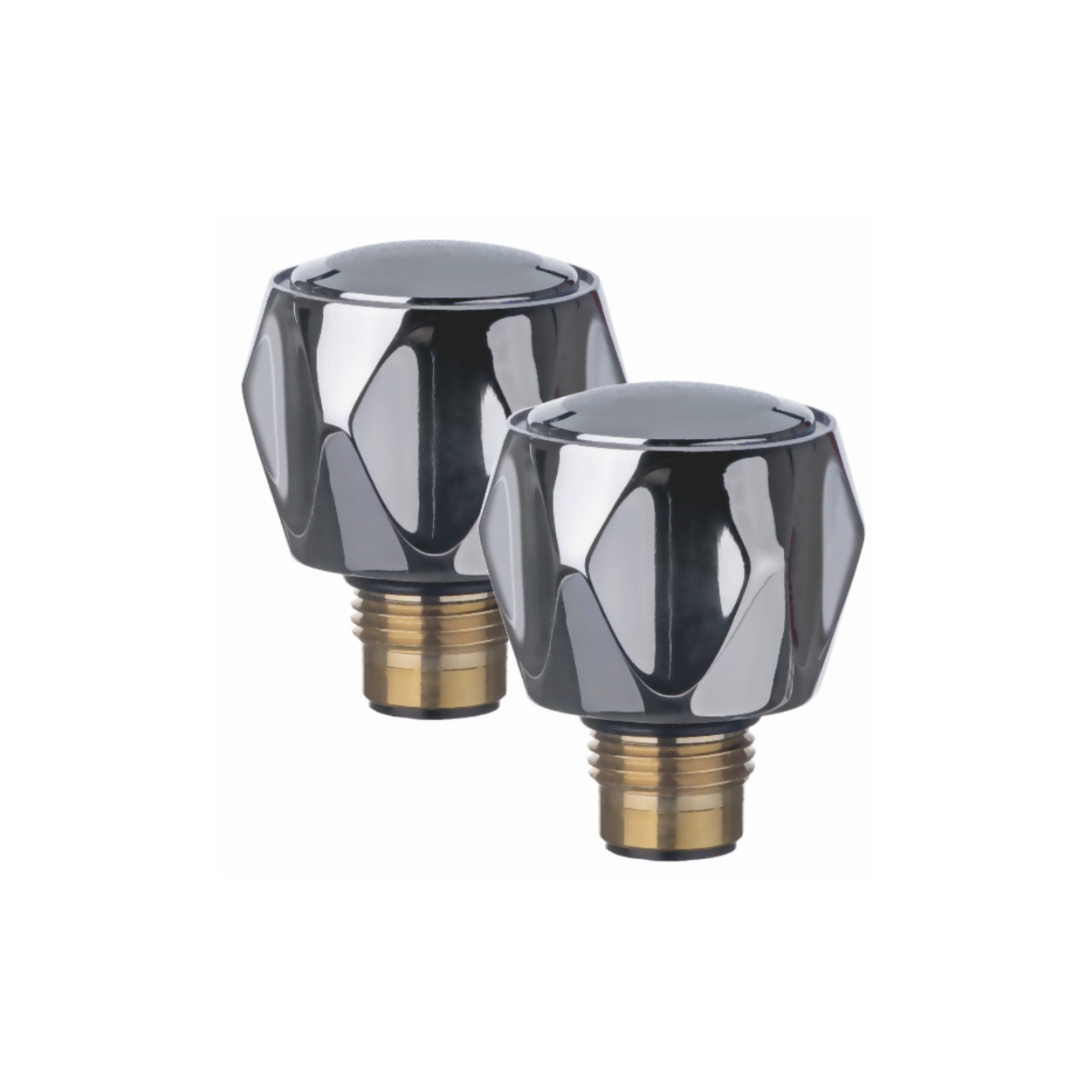 Easi Plumb - Pair of Replacement Crown Tap Heads & Spindles only - Replacement Tap Spindles, Spare Parts & Kits Dynamite Hardware