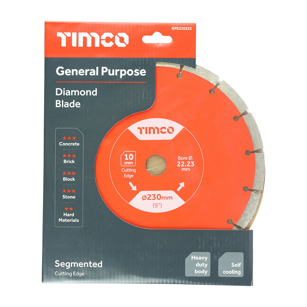 D 230 x 22.2 Timco Diamond Blade - Segmented  (Box Of 10)