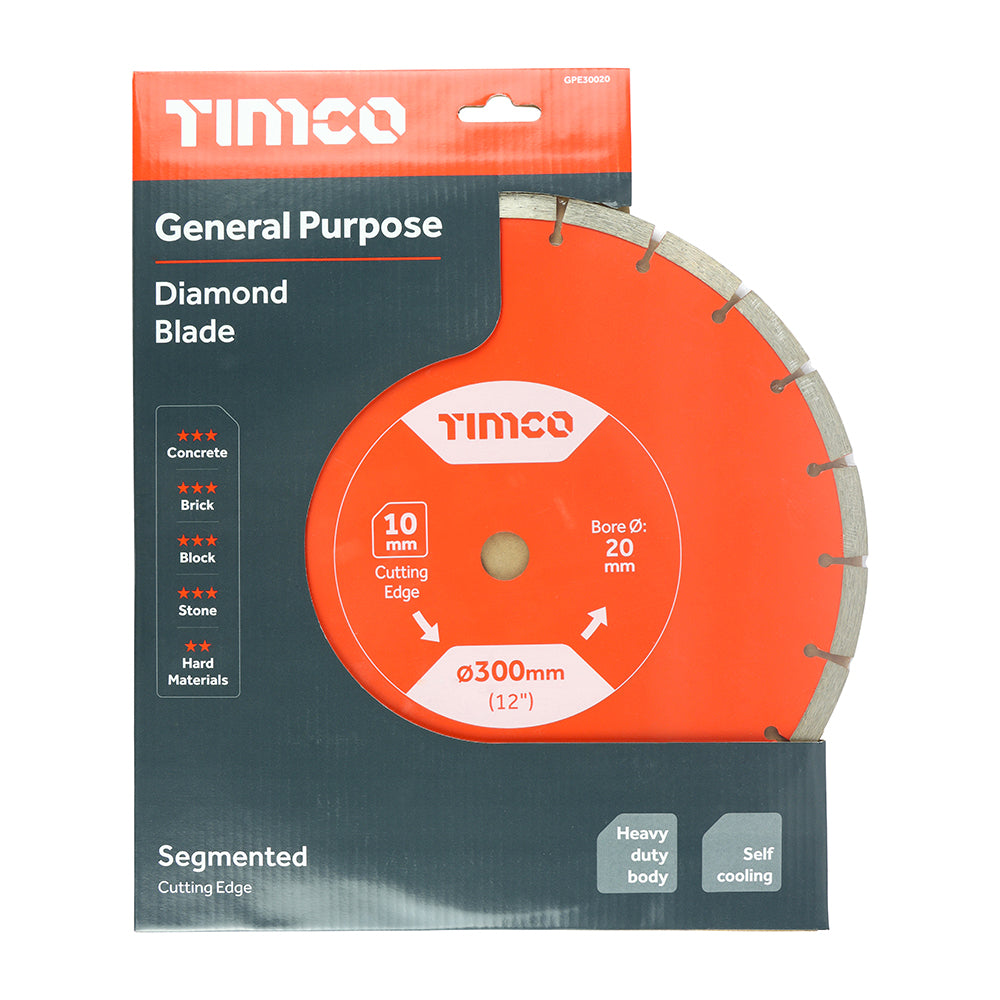 D 300 x 20.0 Timco Diamond Blade - Segmented  (Box Of 5)