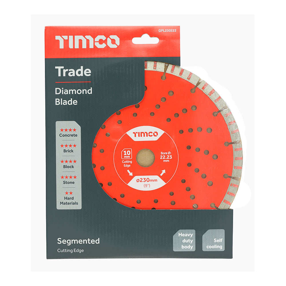 DT 230 x 22.2 Timco Diamond Blade Trade - Segmented  (Box Of 10)