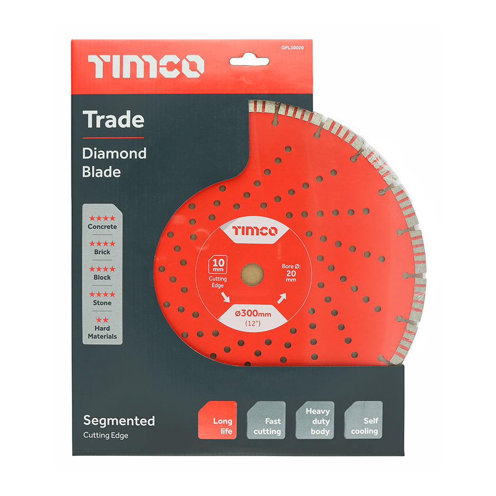 DT 300 x 20.0 Timco Diamond Blade Trade - Segmented  (Box Of 5)