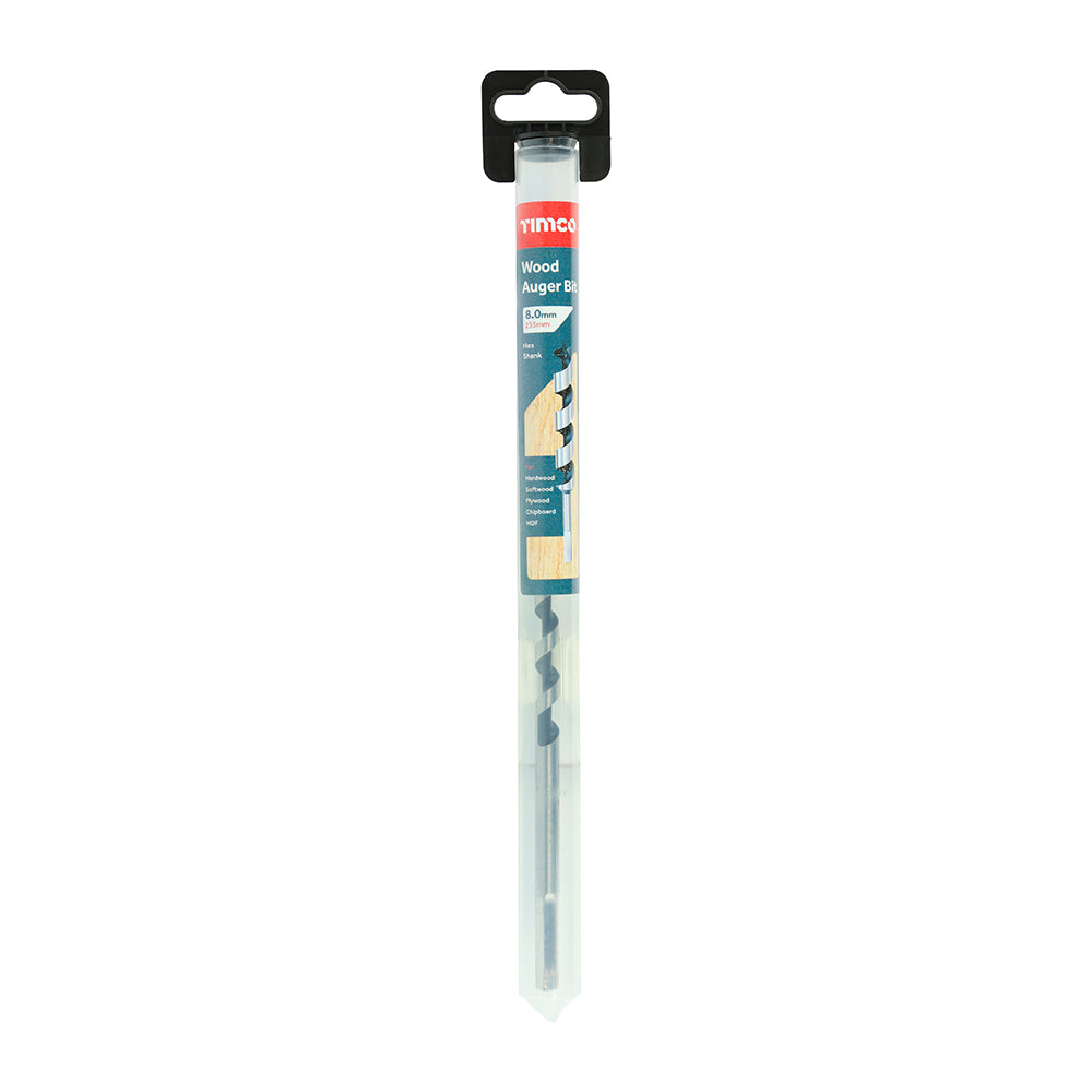 6.0 x 235 Wood Auger Bit - Hex Shank