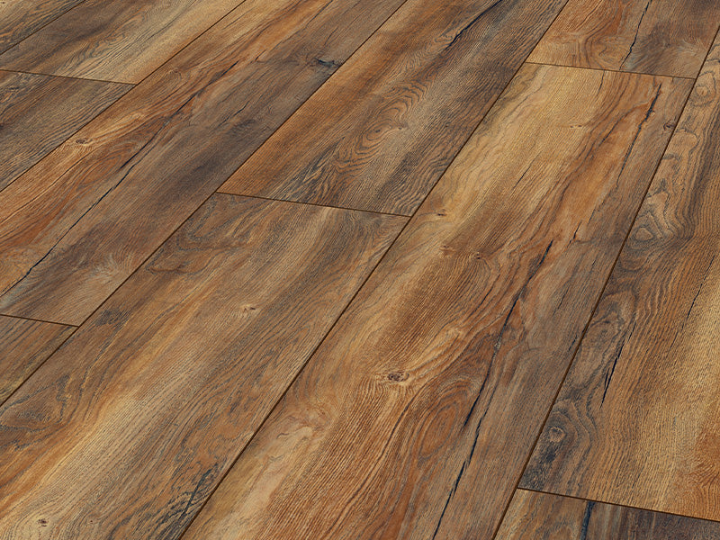 8Mm Exquisit Plus Wide 4V Reclaimed Oak - 2.694M2 Pk - Ac4 - Er Surface Finish - 8 X 244 X 1380Mm