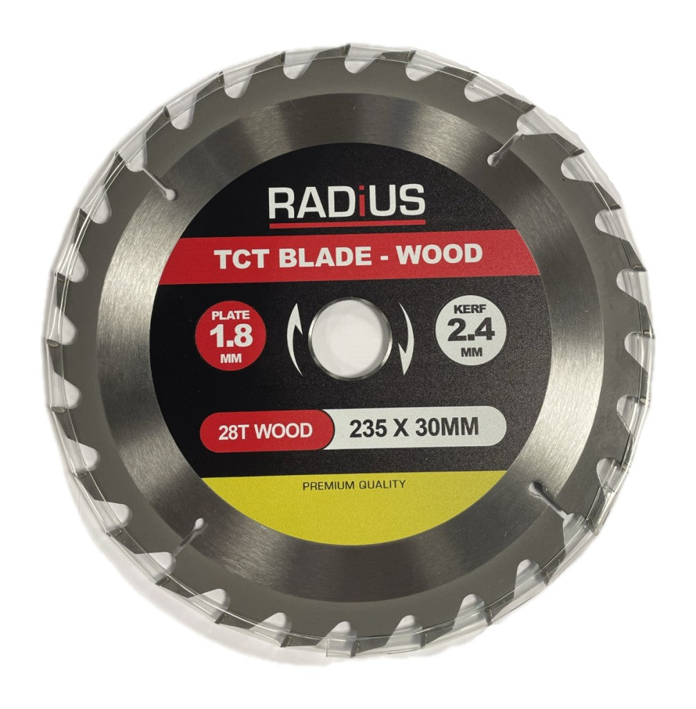 Radius 235mm 28T TCT Wood Blade 30mm Bore