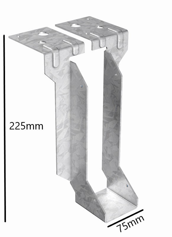 Radius 225x75mm Joist Hanger 9x3in Timber To Wall - Joist Hanger Dynamite Hardware