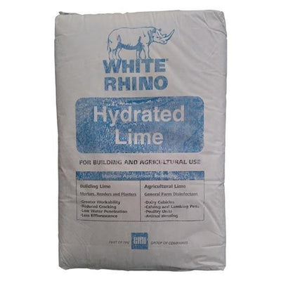 White Rhino Hydrated Lime 25kg Bag - Dynamite Hardware