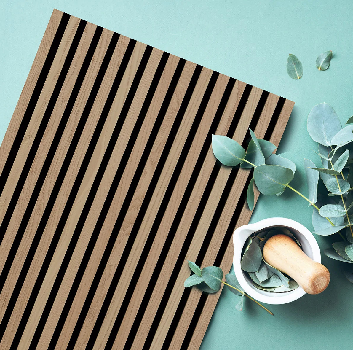 Acoustic Wall Panel Light Oak 22 x 605 x 2440 mm - Dynamite Hardware