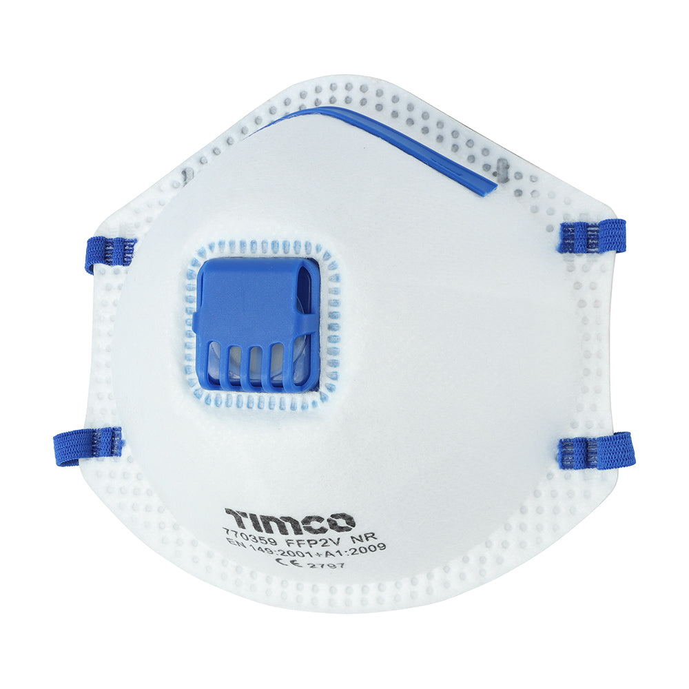 FFP2 Moulded Masks with Valve One Size 3 pack - Dynamite Hardware