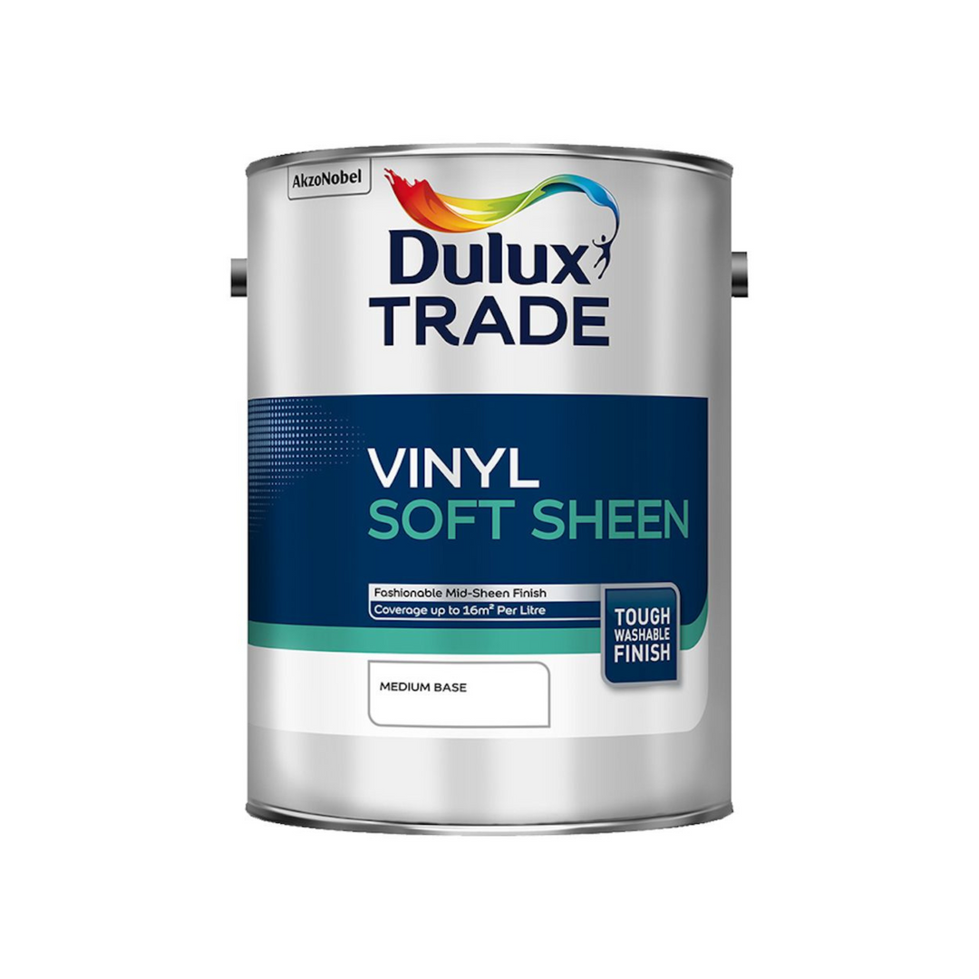 DULUX TRADE VINYL SOFT SHEEN MEDIUM BASE 5L - Dynamite Hardware
