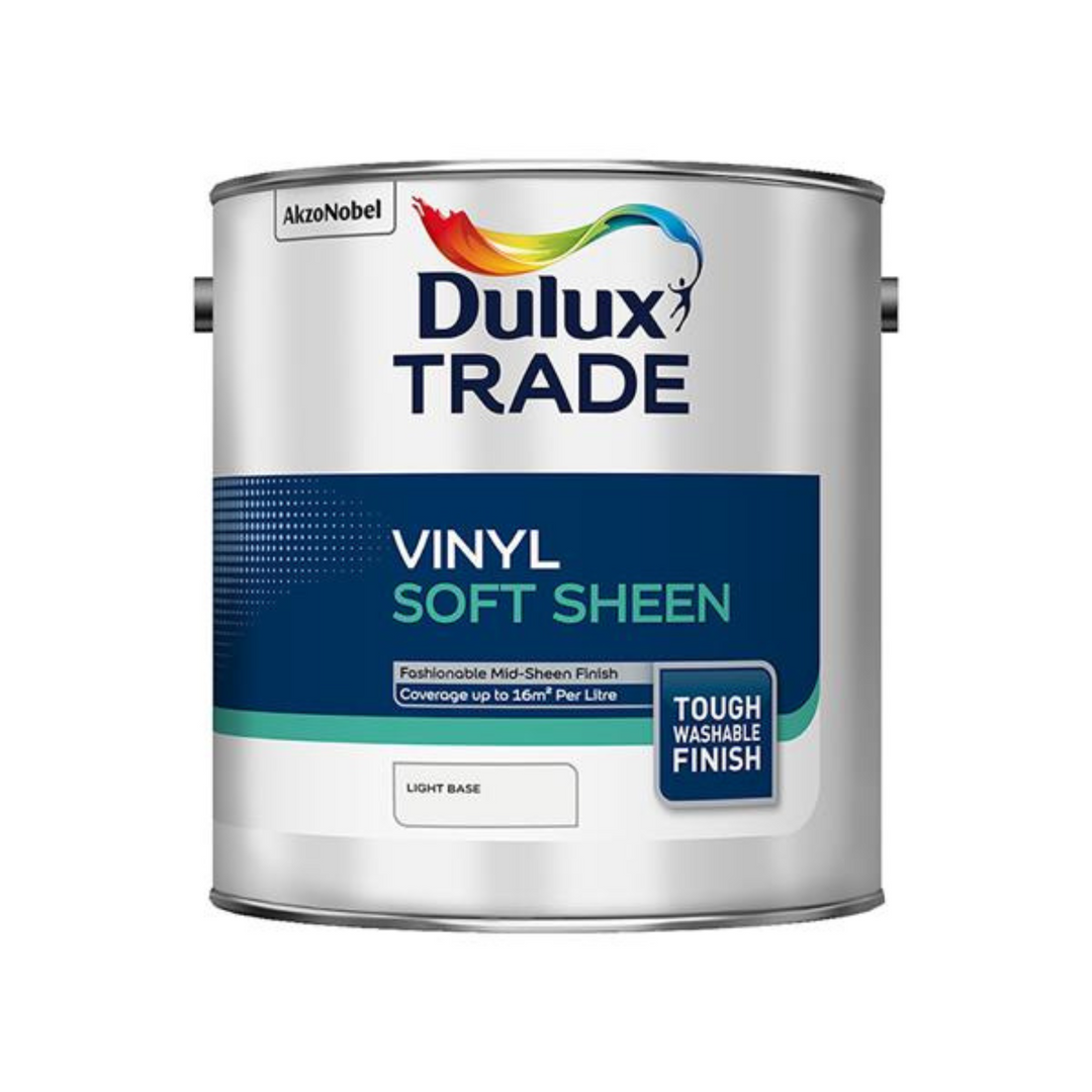 DULUX TRADE VINYL SOFT SHEEN LIGHT BASE 2.5L - Dynamite Hardware