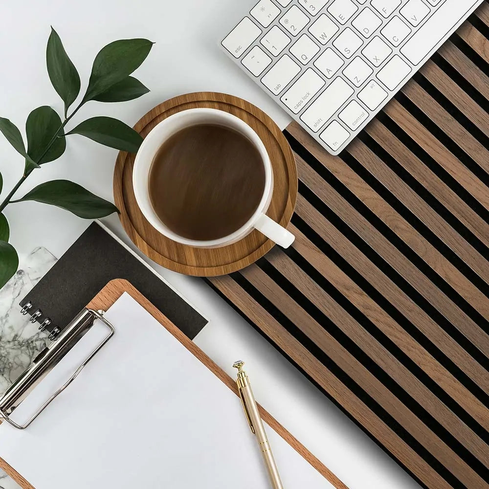 Acoustic Wall Panel Oiled Oak 22 x 605 x 2440 mm - Dynamite Hardware