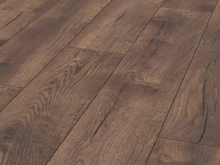 8Mm Exquisit Plus Wide 4V Pettersson Oak Dark - 2.694M2 Pk - Ac4 - Er Surface Finish - 8 X 244 X 1380Mm