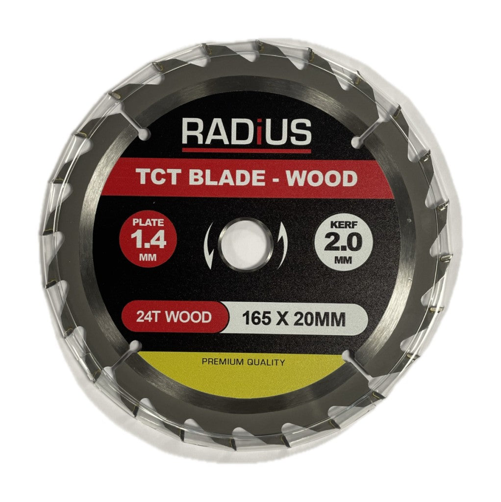 Radius 165mm 24T TCT Wood Blade 20mm Bore