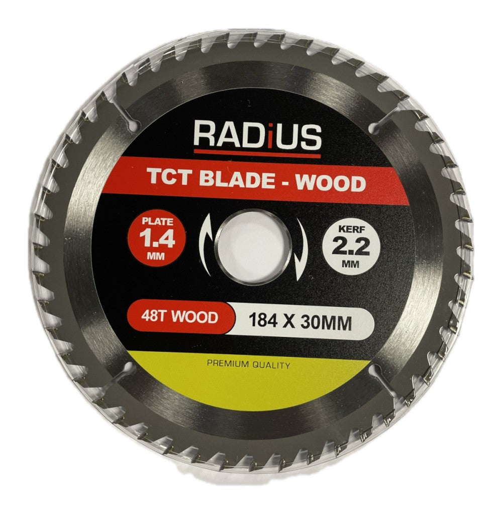 Radius 184mm 48T TCT Wood Blade 30mm Bore